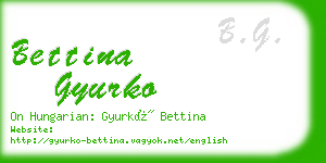 bettina gyurko business card